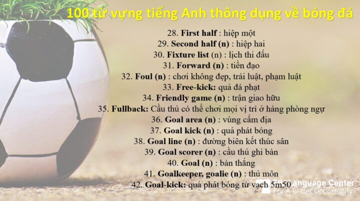 Môn Bóng Đá Tiếng Anh Là Gì: Giải Mã "Football" Và "Soccer" Môn Bóng Đá Tiếng Anh Là Gì: Giải Mã "Football" Và "Soccer"