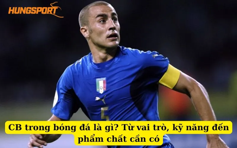 Hình ảnh minh họa vị trí CB trong bóng đá, các vai trò, kỹ năng và phẩm chất cần có của một trung vệ đẳng cấp.