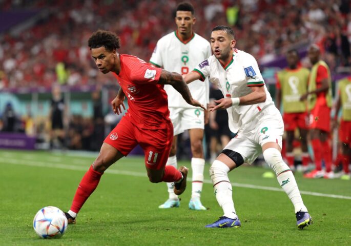 Tajon Buchanan thi đấu ấn tượng tại World Cup, là mục tiêu tiềm năng của các tuyển trạch viên bóng đá.