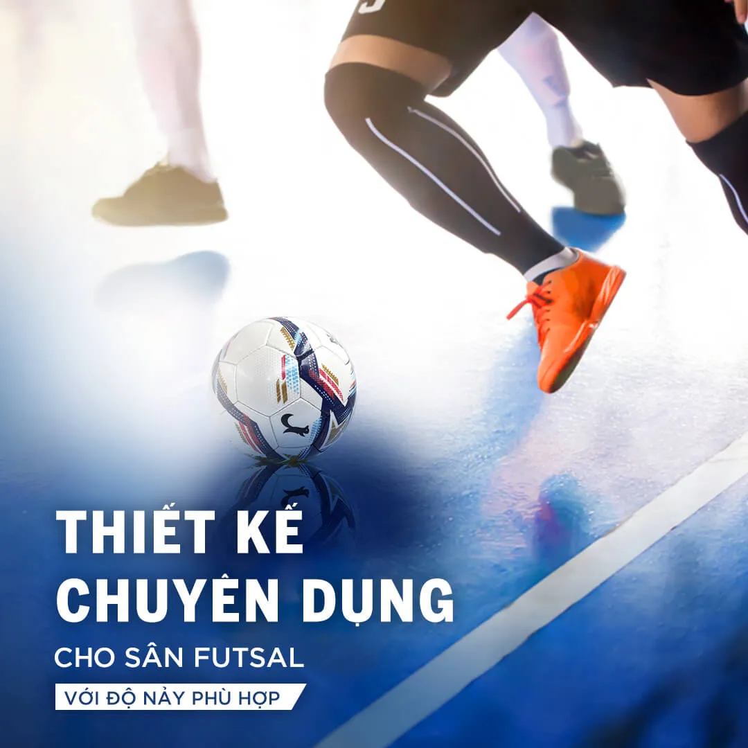 Quả bóng đá futsal Aster ZF-AN202, minh chứng cho sự khác biệt về kích thước và trọng lượng trong futsal