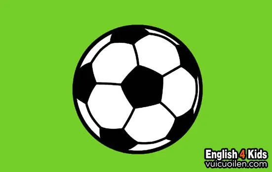 Hình ảnh cận cảnh quả bóng đá, biểu tượng của môn thể thao mà đá bóng đọc tiếng anh là gì