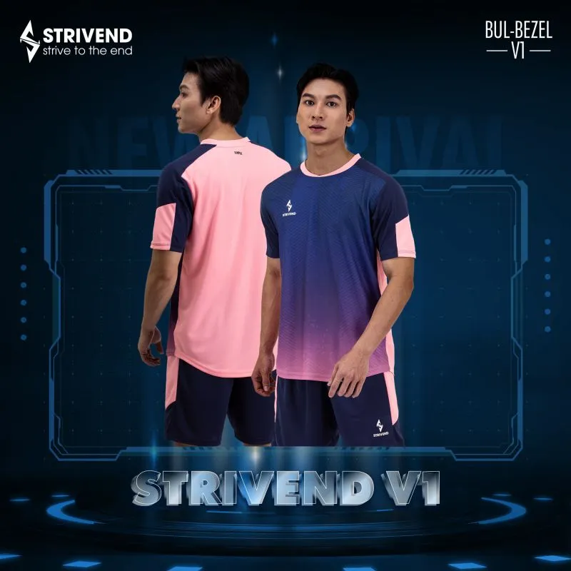 Áo bóng đá hàng v1 Strivend V1 màu xanh đen