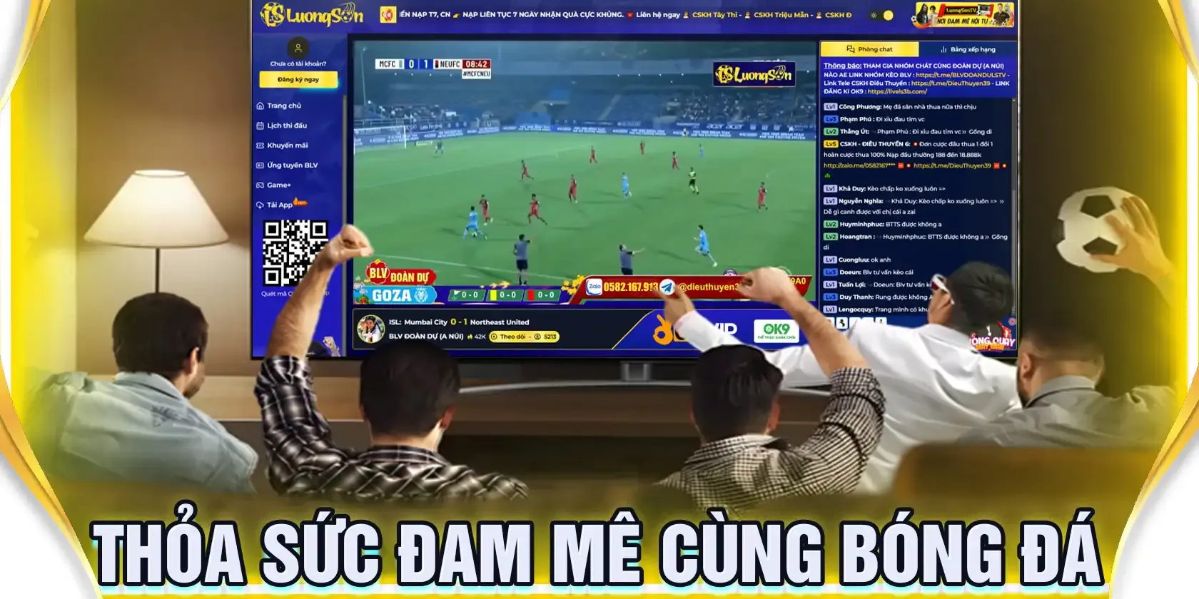 Cầu thủ ghi bàn ăn mừng cùng đồng đội, thể hiện kỹ thuật và tinh thần chiến thắng, một khía cạnh của manh trong bóng đá.