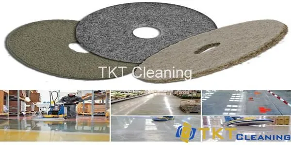 Ứng dụng pad vệ sinh và đánh bóng sàn đá chuyên nghiệp