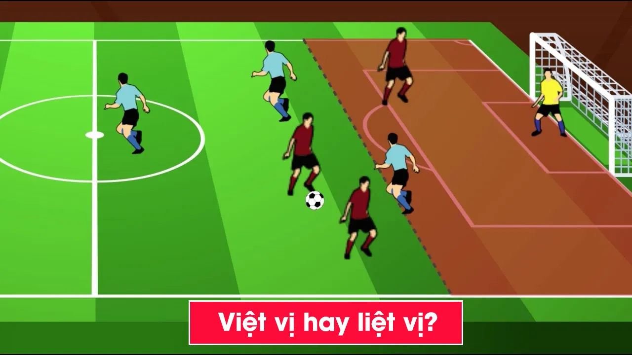 Phân biệt chính xác việt vị hay liệt vị trong bóng đá, giải thích từ ngữ.