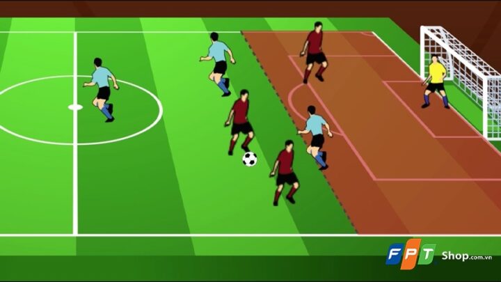 Trọng tài biên ra hiệu lỗi việt vị cho cầu thủ