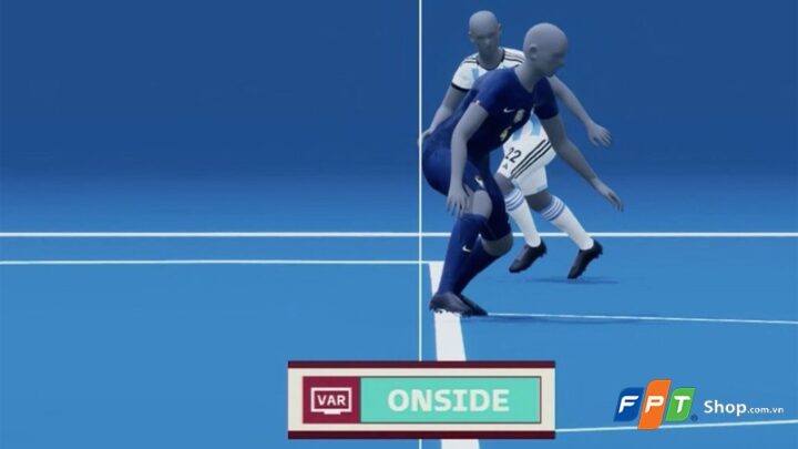 Cầu thủ không phạm lỗi việt vị trong pha bóng